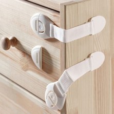 Ideal Baby Çocuk Çekmece Kilidi ve Dolap Kilidi Bebek Güvenlik Koruma Kilidi Koruyucu Kilit 10 Adet