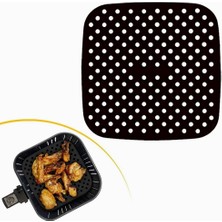 Buffer® Renkli Isıya Dayanıklı Yıkanılabilir Silikon Fırın ve Airfryer Kare Model Pişirme Matı 21,5