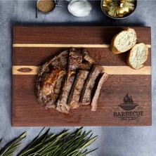 Feyza Design El Yapımı Ahşap Et Kesme ve Sunum Tahtası, Mangal ve Sunum Için