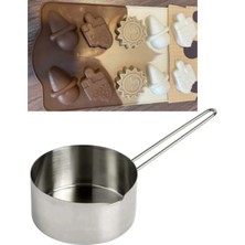 Feyza Design Dondurma Güneş Mum Yapım Seti, 750 ml Eritme Kabı ve 10'lu Silikon Kalıp