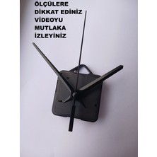 Cnr Shop Saat Mekanizması 18 mm Şaft Boyu Saat Makinesi Akar Sessiz Çalışır, Akrep-Yelkovan-Saniye-(Askılı)