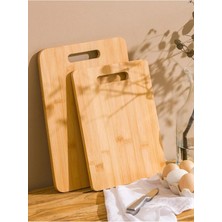Feyza Design Doğal Ahşap Kesme Tahtası Seti, Dayanıklı ve Şık Mutfak Gereci