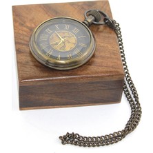 Ahşap Kutulu Pirinç Köstekli Saat Model 8