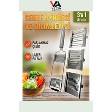 Feyza Design Ayarlanabilir Dilimleyici Rende ile Pratik ve Şef Gibi Doğrayın
