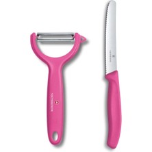 Feyza Design Pembe Soyacak ve Domates Bıçağı Seti, Pratik Mutfak Gereci