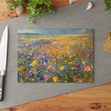 Feyza Design Elegance Cam Kesme Tahtası Seti, Kaymaz ve Kolay Temizlenir, Şık Tasarım