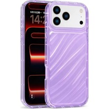 Fenza iPhone 17 Pro Uyumlu Telefon Kılıfı Kamera Çıkıntılı Kabartmalı Parlak Desenli Darbe Emici Silikon Kılıf