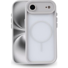 Fenza iPhone Air Uyumlu Kamera Korumalı Magsafe Wireless Şarj Özellikli Mat Silikon Gri Renkli Silikon Telefon Kılıfı