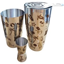 Feyza Design Hawaii Baskılı Kokteyl Seti, Özel Tasarım, Şık ve Renkli Sunumlar