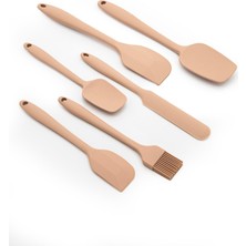 Feyza Design Şık 6 Parça Pembe Silikon Servis Takımı, Dayanıklı ve Kullanışlı