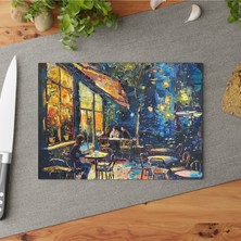 Feyza Design Şık Temperli Cam Kesme Tahtası Seti, Kaymaz Yüzey, Kolay Temizlenir