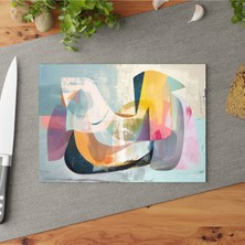 Feyza Design Modern Temperli Cam Kesme Tahtası, Şık ve Kaymaz Yüzeyli Tasarım
