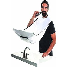 Özgürce Çok Amaçlı Sakal Traş Önlüğü, Beyaz Tela Kumaş, Kuaför ve Berber Kullanımı