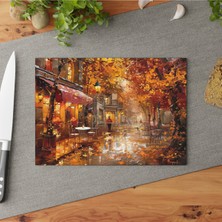 Feyza Design Modern Temperli Cam Kesme Tahtası, Şık Tasarım ve Kaymaz Yüzey ile Kullanım Keyfi