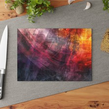 Feyza Design Modern Temperli Cam Kesme Tahtası, Şık ve Dayanıklı Mutfak Gereci