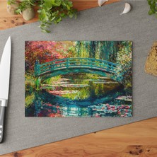 Feyza Design Şık Temperli Cam Kesme Tahtası Seti, Kaymaz ve Çizilmez Yüzey ile
