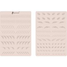 Özgürce Pratik Kalıcı Makyaj Kıl Pudralama Çift Taraflı Silikon Iğne Hediye