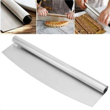 Feyza Design Pratik ve Şık Oval Pizza Kesici Spatula, Kolay Kullanım ve Temizlik Sağlar