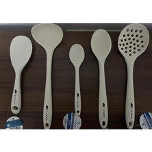 Feyza Design Şık 5'li Kaşık ve Kevgir Seti, Mutfakta Pratiklik ve Estetik