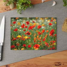 Feyza Design Temperli Cam Kesme Tahtası Seti, Şık Tasarım ve Kaymaz Yüzeyle Kullanıma Hazır