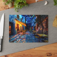 Feyza Design Şık Cam Kesme Tahtası, Çizilmez ve Kolay Temizleme Özelliği