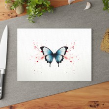 Feyza Design Şık Temperli Cam Kesme Tahtası, Kaymaz Yüzey ve Kolay Temizlik Özelliği