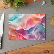 Feyza Design Şık Cam Kesme Tahtası Seti, Dokulu Yüzey, Kaymaz, Çizilmez, Kolay Temizlenir