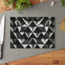 Feyza Design Cam Kesme Tahtası Seti, Temperli, Kaymaz Yüzey, Çizilmez, Kolay Temizlenir