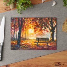 Feyza Design Reflektif Temperli Cam Kesme Tahtası, Kaymaz, Şık ve Kolay Temizlenir