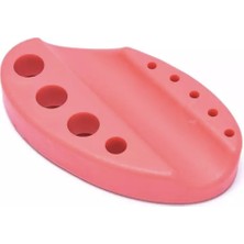 Özgürce Kalıcı Makyaj Pota Cup Boya Kabı Standı, Kaymaz Silikon Kırmızı