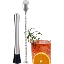 Feyza Design Şık ve Dayanıklı Barmen Kaşığı Seti, Pratik Kullanım Için Ideal