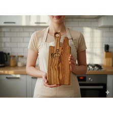 Feyza Design Sağlam Ahşap Kesme Tahtası, Doğal ve Dayanıklı Doğrama Tahtası