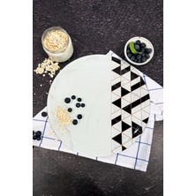 Feyza Design Kanallı Cam Kesme Tahtası, 32CM, Dayanıklı ve Şık Tasarım