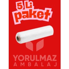 Yorulmaz Ambalaj Şeffaf Küçük Boy Rulo Poşet | Dayanıklı, Çok Amaçlı, Gıda Saklamaya Uygun, Ev & Mutfak Için Pratik 5 Li Paket