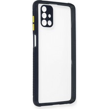 Matrixzn Newface  Galaxy M51 Kılıf Miami Şeffaf Silikon  - Lacivert