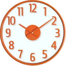 Regal Opal Turuncu Duvar Saati 37.5 cm - Sessiz Mekanizma