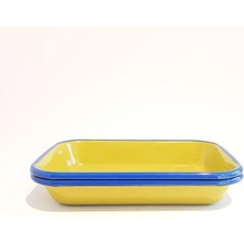 Emayra Emaye 22X16CM 2'li Meze Tabağı Fıstık Yeşili - Kordonkobalt