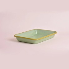 Emayra Emaye Meze Tabağı Nil Yeşili Kordon F.yeşil 27 x 19 cm