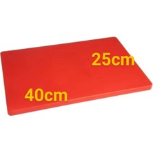 Feyza Design Kırmızı Polietilen Kesim Tahtası 25X40X2CM, Sağlıklı ve Dayanıklı