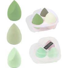 Özgürce Yeşil Kalpli 3'lü Standlı Sünger Seti, Şık ve Kullanışlı Tasarım