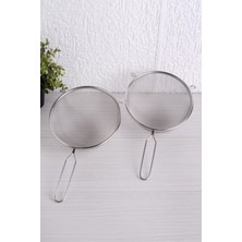 Feyza Design 25CM Paslanmaz Süzgeç, Dayanıklı ve Pratik Kullanım Için