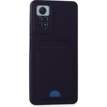 Matrixzn Newface Xiaomi Redmi Note 11  Kılıf Kelvin Kartvizitli Silikon - Derin Mor