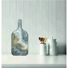 Feyza Design Şık Mermer Desenli Kesme Tahtası 49X22CM, Dayanıklı ve Estetik Kullanım