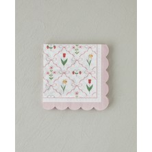 English Home Floral Whimsy Kağıt 20'li Kağıt Peçete 32x32 cm Pembe