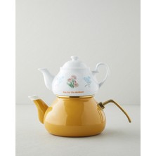 English Home Linea Porselen Emaye Çaydanlık 0,85 + 2,2 L Hardal