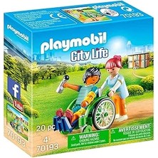 SHC4200 Playmobil City Life 70193 Tekerlekli Sandalyedeki Hasta, Yaşlar 4 ve Üzeri