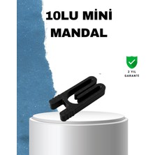 Feyza Design Siyah 10'lu Tekrar Kullanılabilir Poşet Mandalı, Pratik ve Dayanıklı