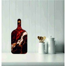 Feyza Design Şık Mermer Desenli Kesme Tahtası 49X22CM, Şık ve Fonksiyonel Tasarım