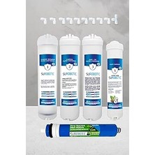 SHC4200 5000 Serisi 5'li̇ 80 Gpd Membranlı Tatlandırıcılı Su Arıtma Cihazı Filtre Seti