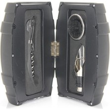 Feyza Design Estetik Fıçı Tasarımlı Tirbuşon Seti, Şık ve Kullanışlı Şarap Aksesuarı